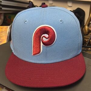 NWOT ERA PHILADELPHIA PHILLIES LIGHT BLUE RETRO 9FIFTY MENS SNAPBACK HAT